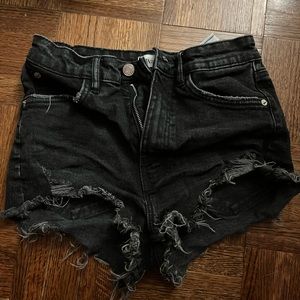 Zara Black Denim Shorts
